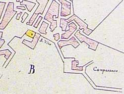 Bronte, Convento di S. Vito, mappa (1850)