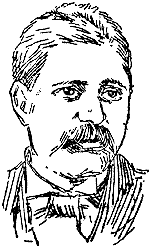 Giuseppe Cimbali, in un disegno apparso sul Caffaro del 26/27 Luglio 1899