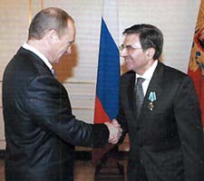 Il prof. Antonio Fallico con Putin
