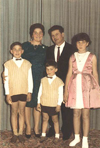 Maria Imbrosciano col marito Francesco Liuzzo ed i loro figli