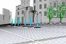 Un disegno della nuova piazza Spedalieri