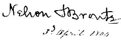 Firma di Oratio Nelson
